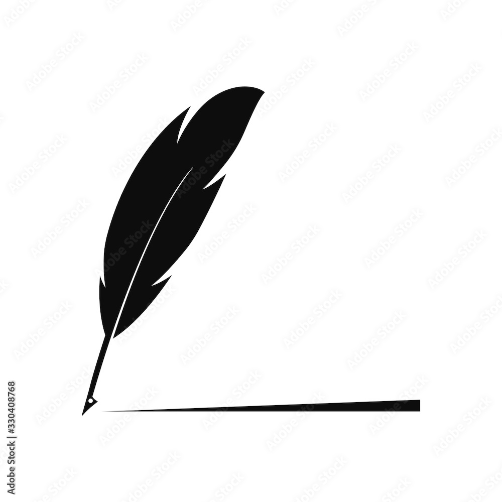 Feather pen logo Feather pen logo