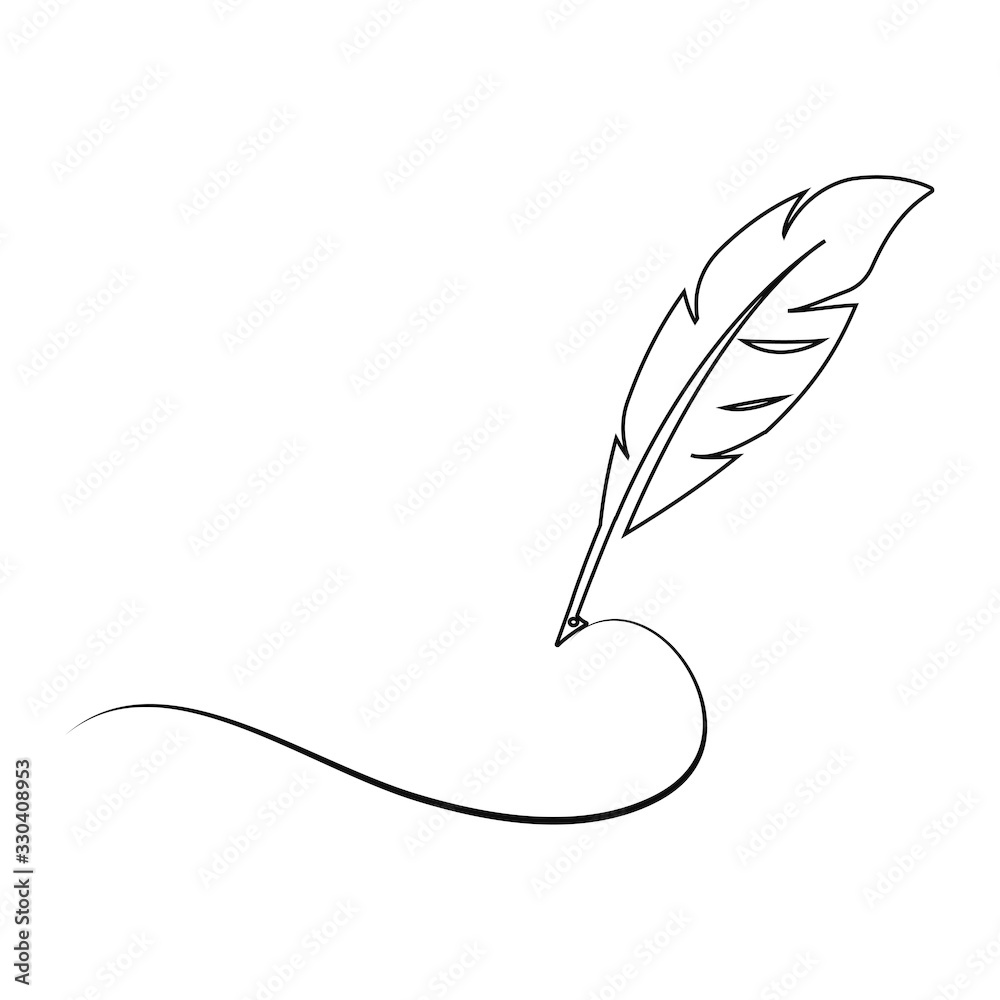 Feather pen logo Feather pen logo