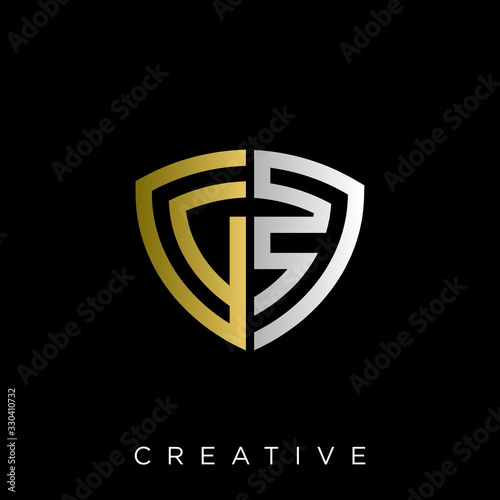 gf logo design vector icon