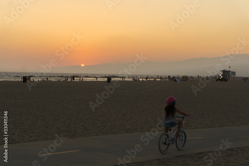 Cycling at twilight
