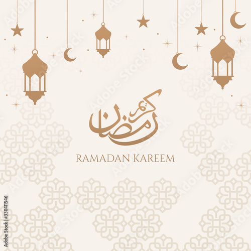 Arabic calligraphy design for Ramadan Kareem, Islamic Background