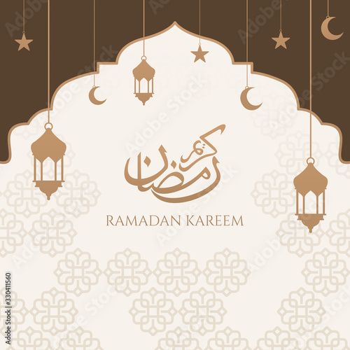 Arabic calligraphy design for Ramadan Kareem, Islamic Background