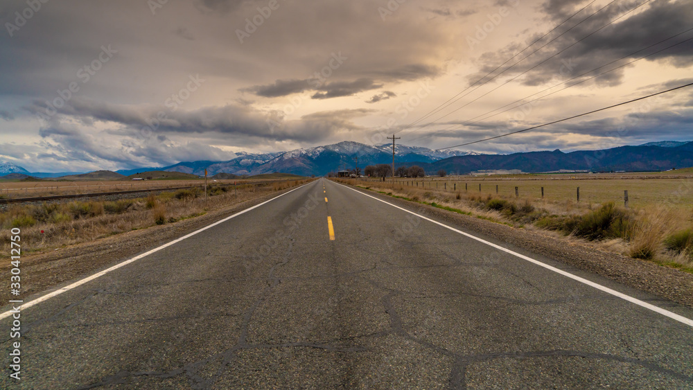 Country Road With Storm Approachingg