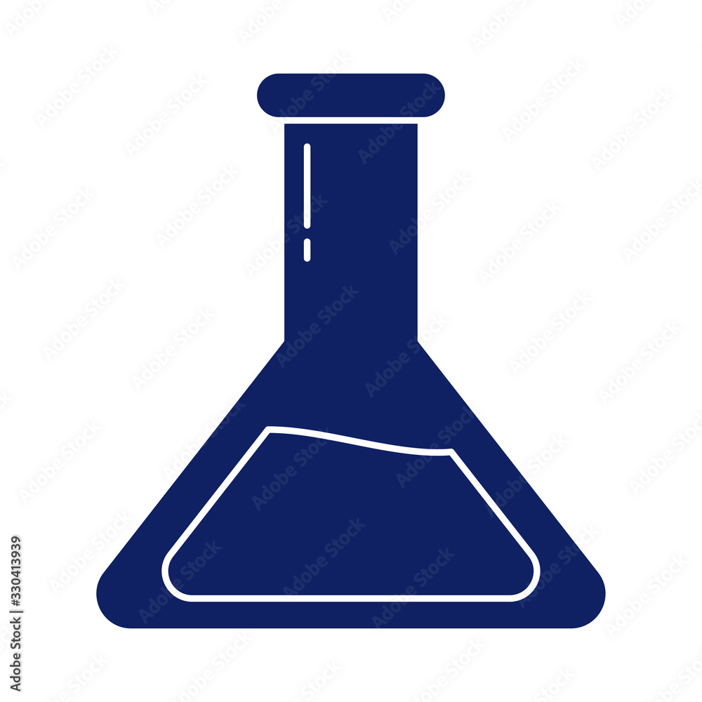 chemical laboratory test tube, silhouette style icon chemical laboratory test tube, silhouette style icon