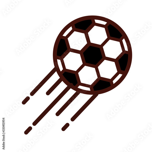 soccer sport balloon line and fill icon