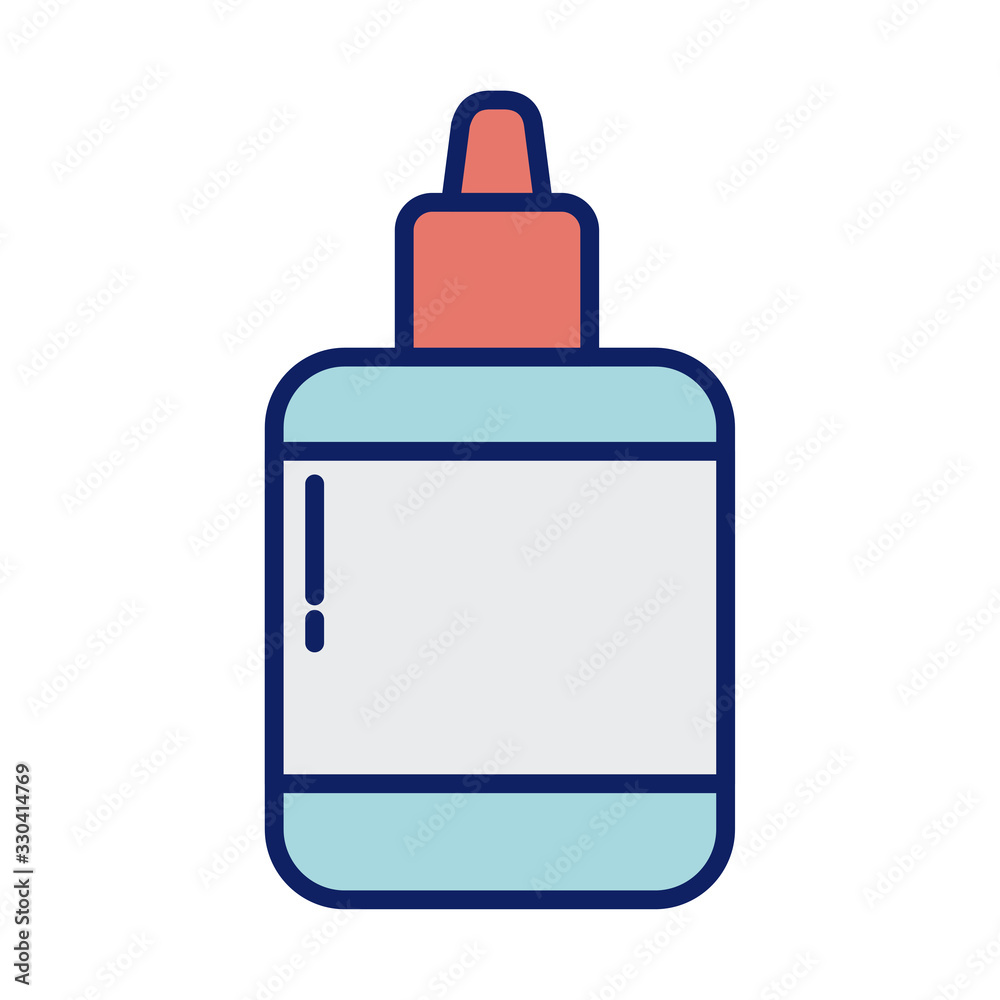 glue bottle, line and fill style icon glue bottle, line and fill style icon