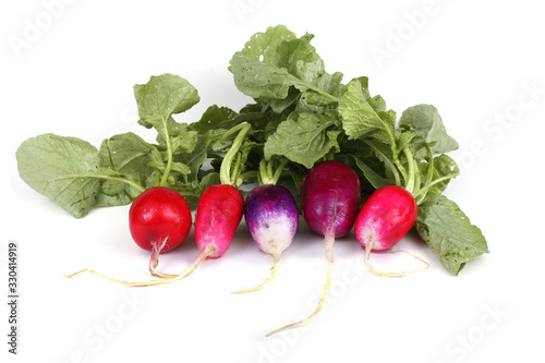 Red and violet radishes