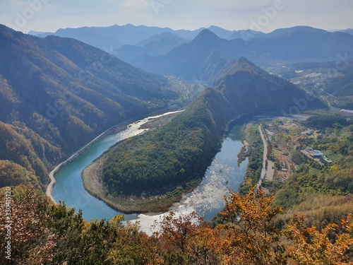 mountains and lake