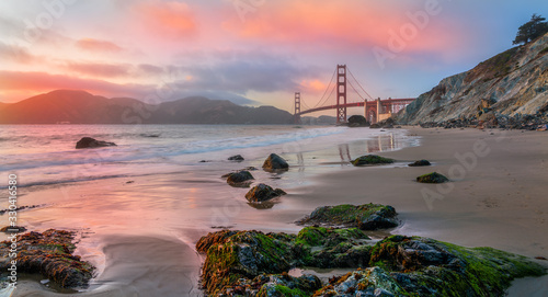 Golden Gate Bridge Sunset, San Francisco, California photo