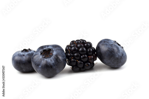 Blueberries and blackberry
