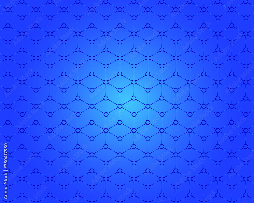 Square box pattern 3D view Is a blue background