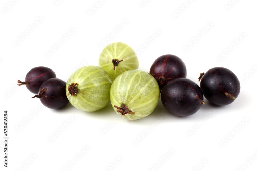 Green and violet gooseberries Green and violet gooseberries