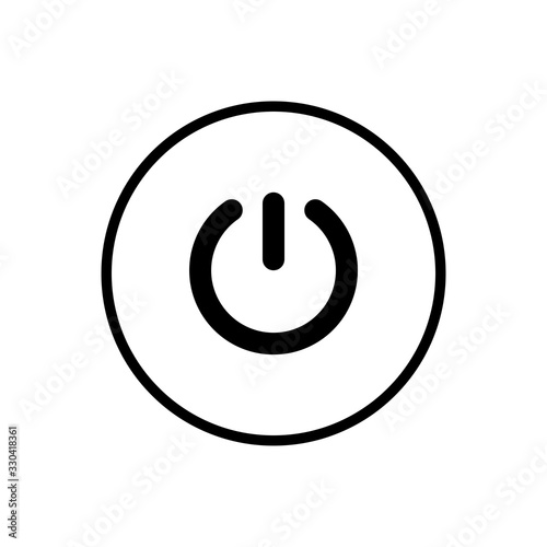 Power button icon in a trendy design