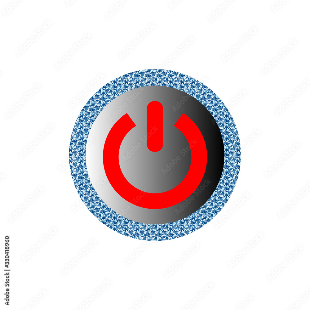 Power button icon in a trendy design Power button icon in a trendy design