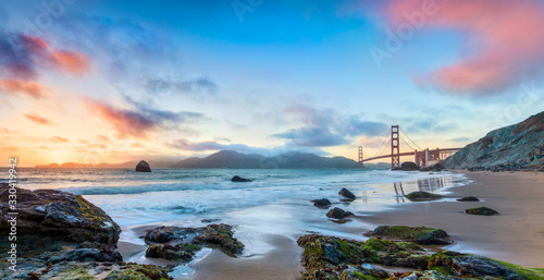 Sunset, Golden Gate Bridge, San Francisco, California
