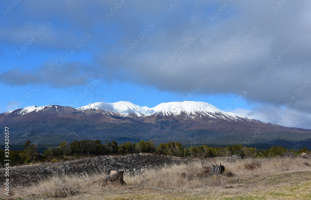 A beautiful sight of Ruapehu Mountains. 