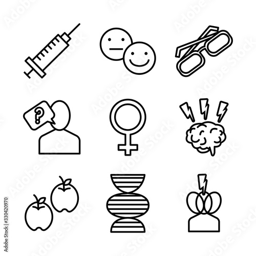 bundle of alzheimer set icons