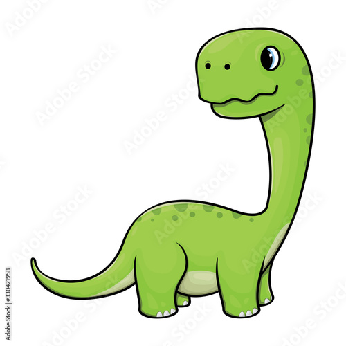 Fototapeta Naklejka Na Ścianę i Meble -  Dino, Brontosaurus vector character