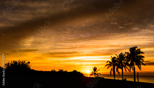 sunset on the beach