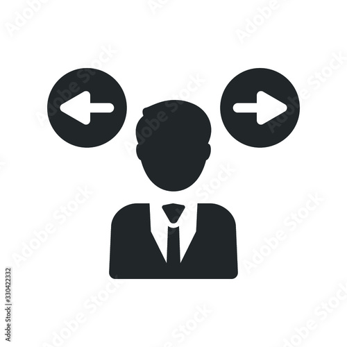 Direction, decision icon