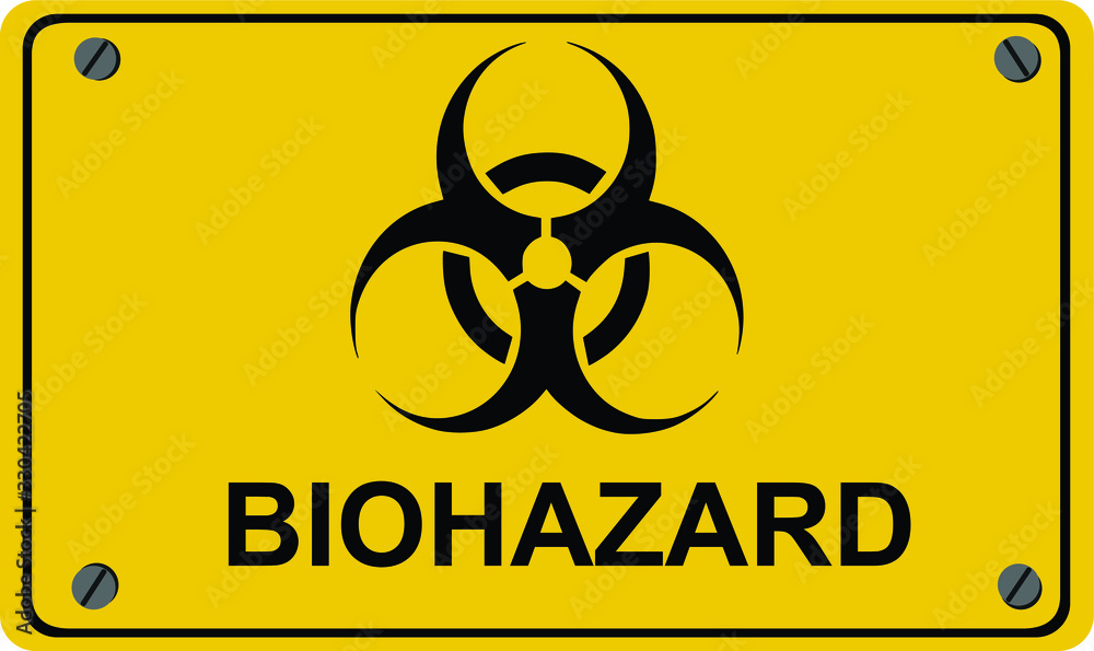 Obraz premium Biohazard sign logo illustration vector