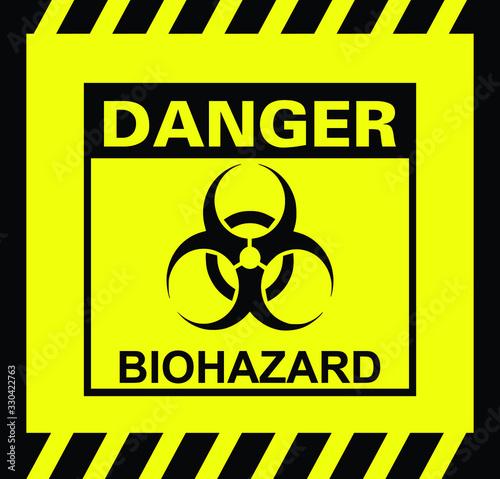 Biohazard sign logo illustration vector