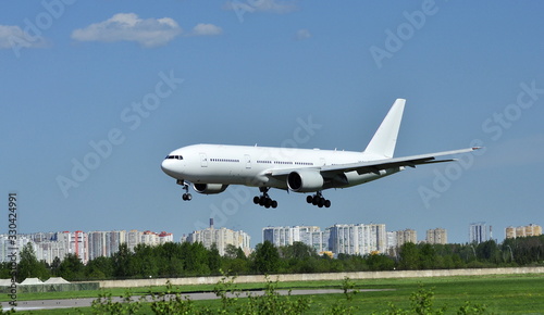 Landing a Boeing 777. 