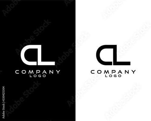 CL, LC modern logo design with white and black color that can be used for business company.