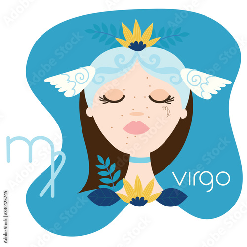 beautiful woman with virgo zodiac sign