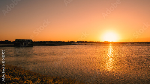 sunset on the beach