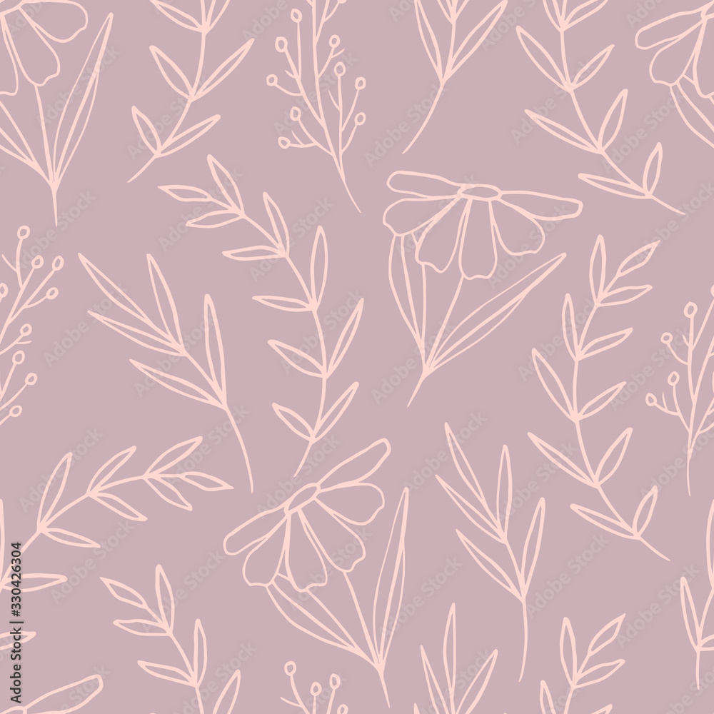 Hand drawn aesthetic botanical seamless pattern for print, textile, apparel design. Modern elegant botanical pastel background. Hand drawn aesthetic botanical seamless pattern for print, textile, apparel design. Modern elegant botanical pastel background.