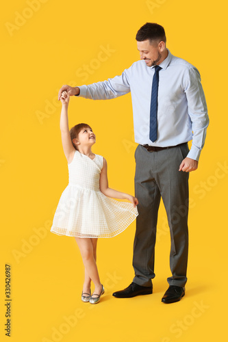 Father and his little daugh...