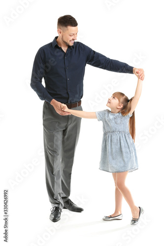 Father and his little daugh...