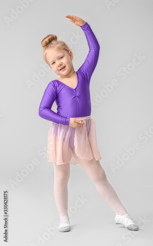 Cute little ballerina on li...