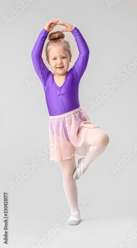 Cute little ballerina on li...