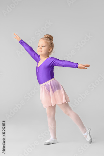 Cute little ballerina on li...
