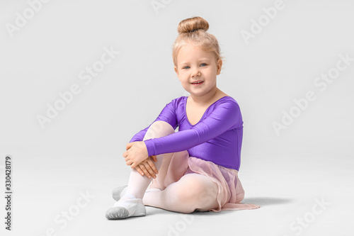 Cute little ballerina on li...