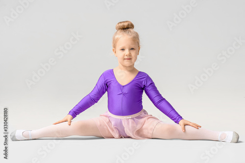 Cute little ballerina on li...