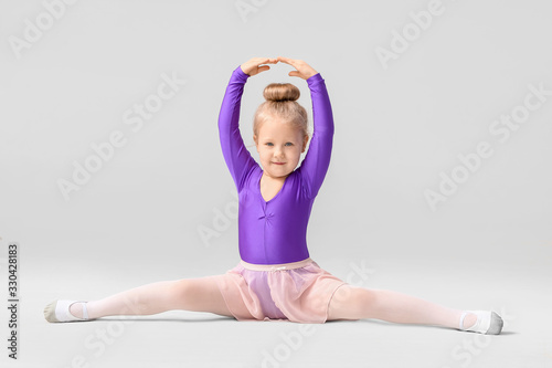 Cute little ballerina on li...