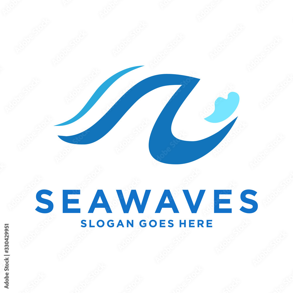 Water wave icon vector illustration design logo Water wave icon vector illustration design logo