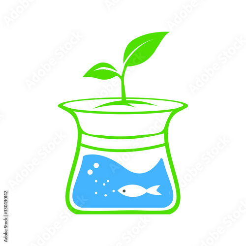 aquaponic vector symbol logo and icon vector illustartion