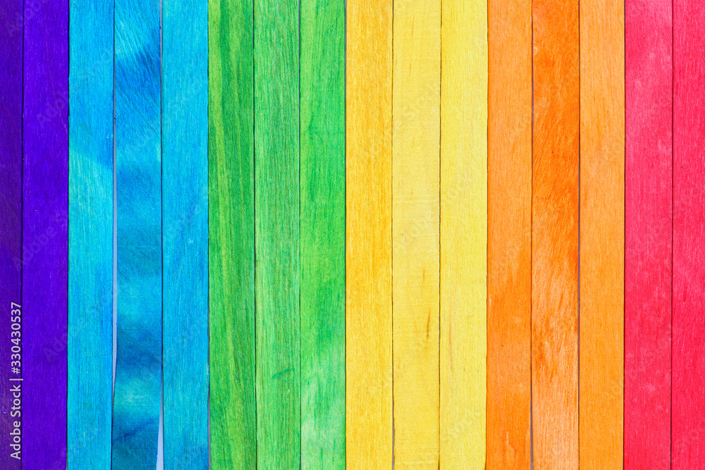 Colorful wooden popsicle texture background Colorful wooden popsicle texture background