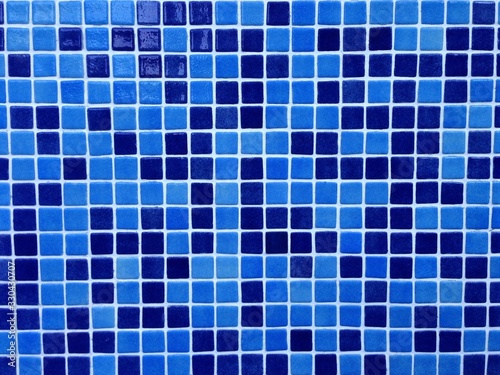 blue mosaic tiles background
