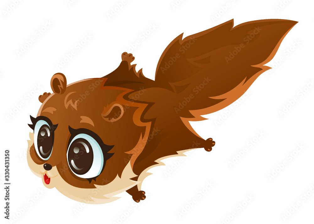 Flying squirrel , Cartoon vector illustration. Stock Vector Adobe Stock