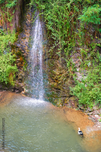 Petras Androginou waterfall in the Kakopetria town. Nicosia District. Cyprus photo