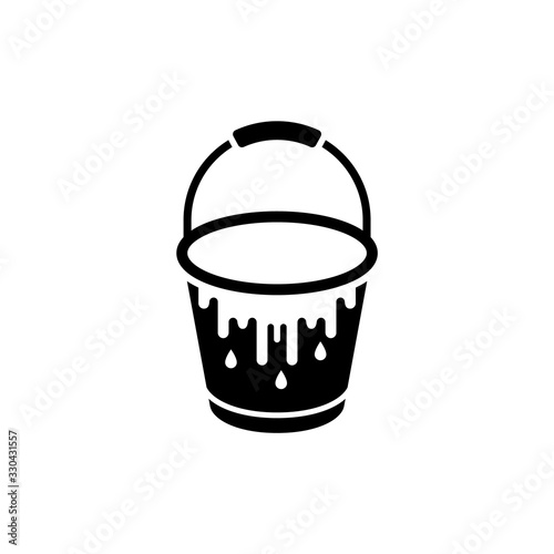 Vector paint bucket icon on a white background.