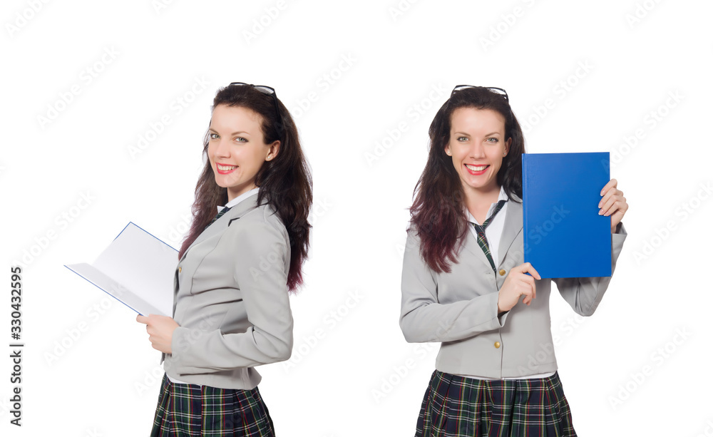Young student isolated on the white background Young student isolated on the white background