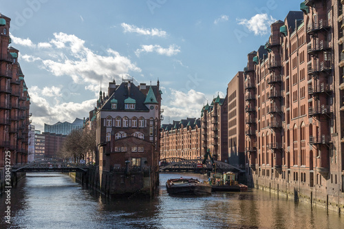 Wasserschloss in der Speicherstadt in Hamburg