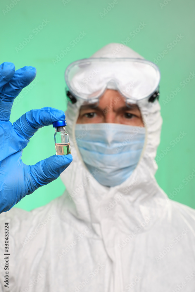 Lab Technician Working With Syringe and Vaccinations for Viruses Lab Technician Working With Syringe and Vaccinations for Viruses