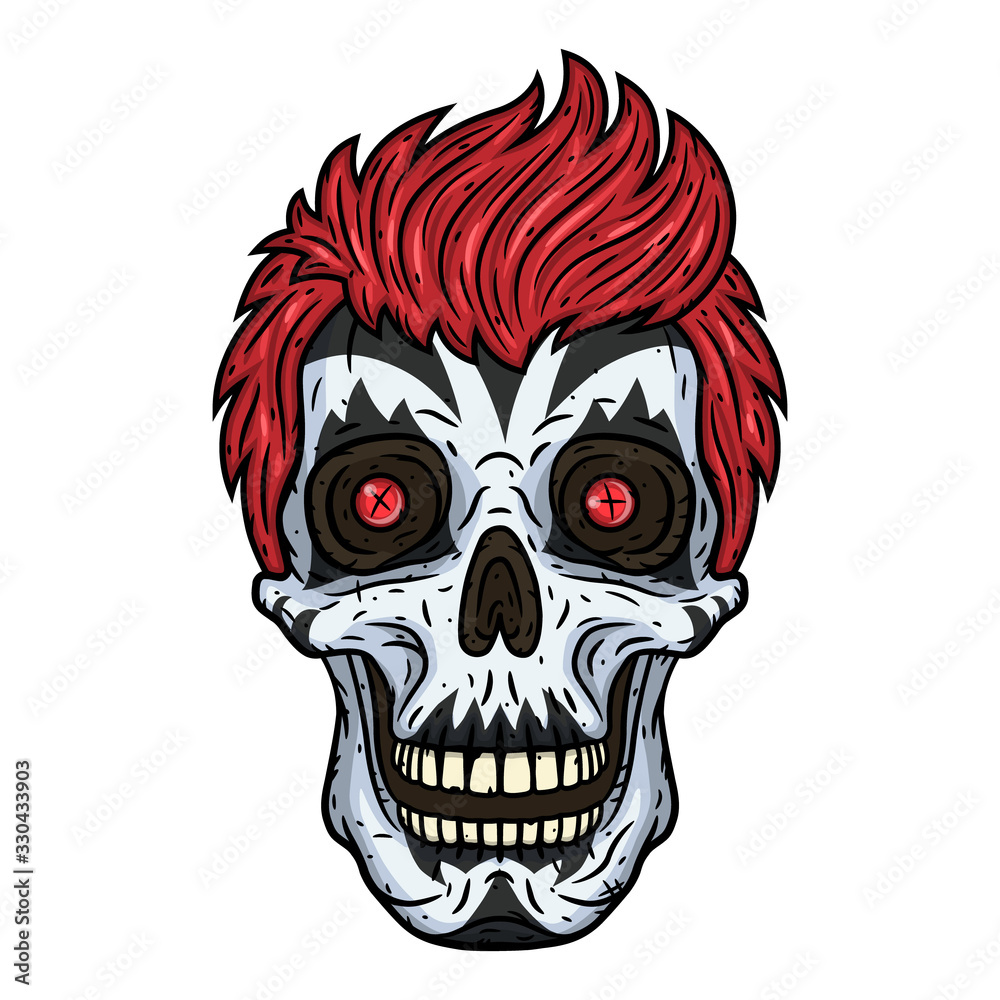 Skull. Clown skull isoleted in white background. Skull. Clown skull isoleted in white background.